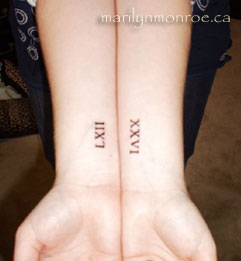 Marilyn Monroe Tattoo: Colby